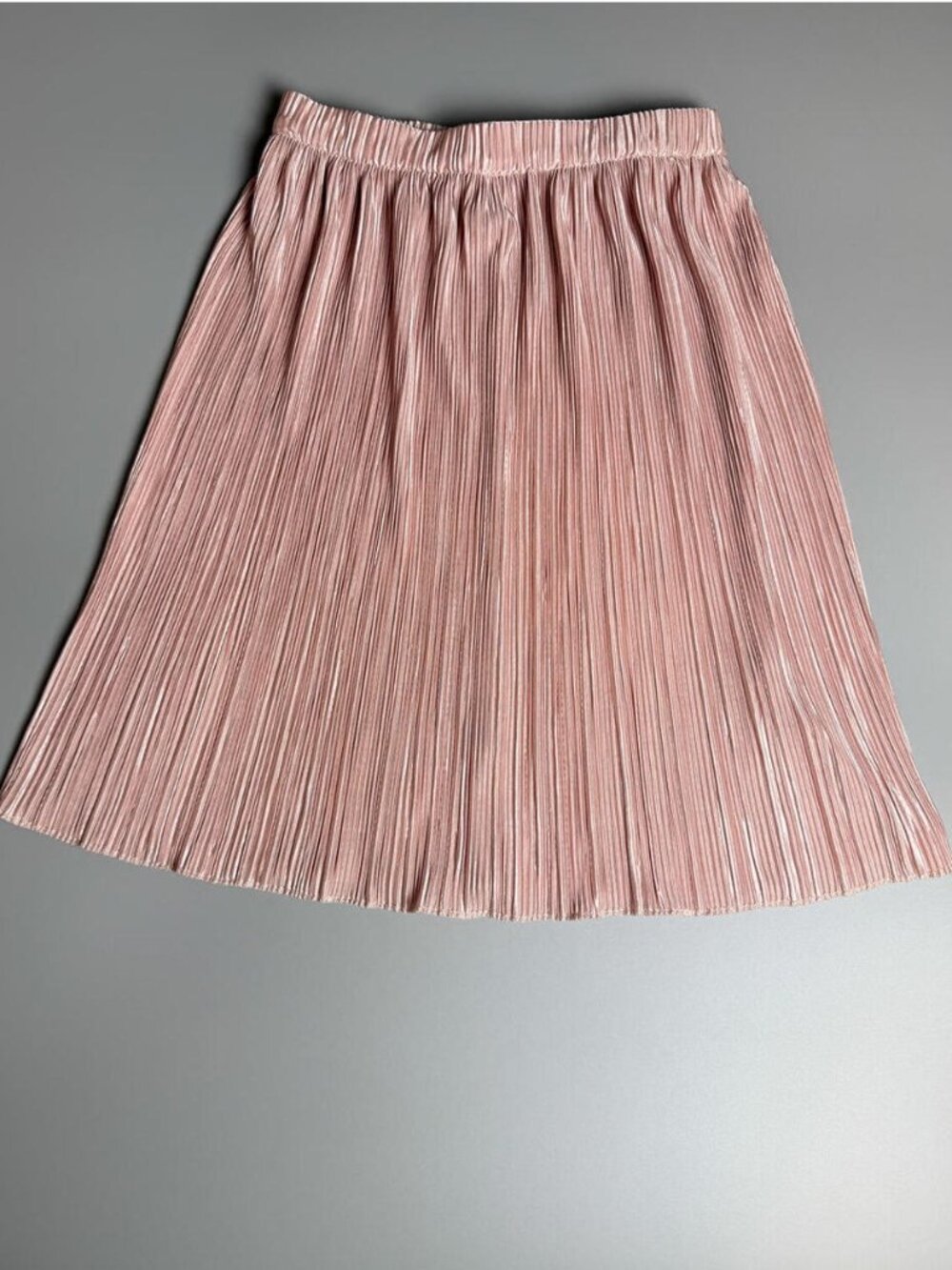 Kids Pink Pleated Skirt, Soft Blush Mini Skirt, Elastic Waist Skirt, Flowy Skirt